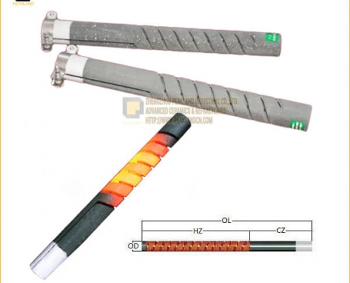 double spiral Silicon Carbide Heating elements