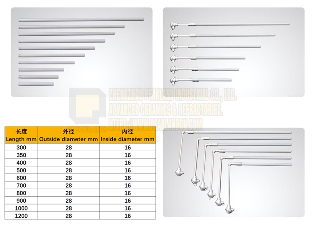 Silicon Nitride Thermocouple ProtectiveTubes spec